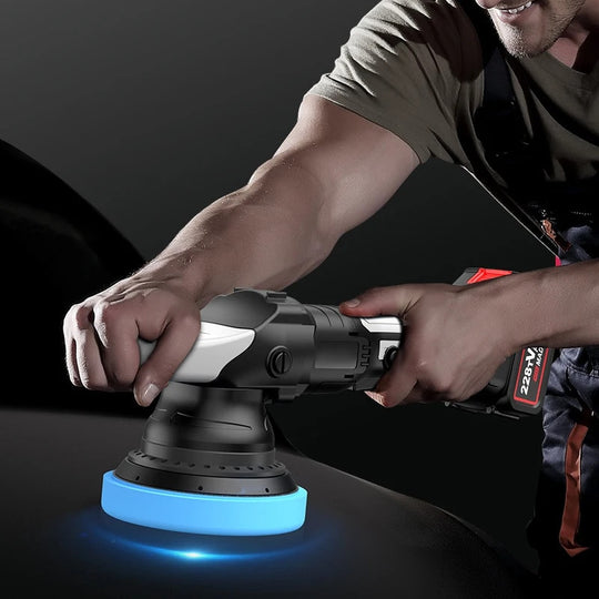 900W Cordless Car Polishing Machine Brushless 125mm Rechargeable Eccentric Polisher Machine Wireless Coating Waxing Machine Kit Frontier General Hardware
