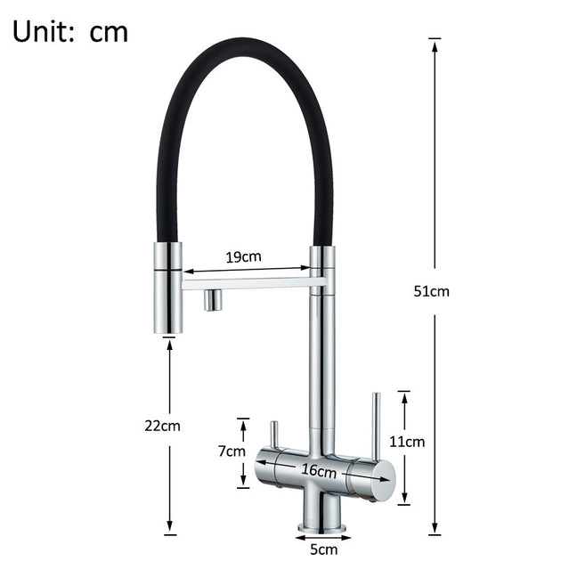 Black Grey Filtered Kitchen Faucet Water Filter Kitchen Faucets Filter Faucet Mixer Water Purification Water Drinking Water Taps Frontier General Hardware
