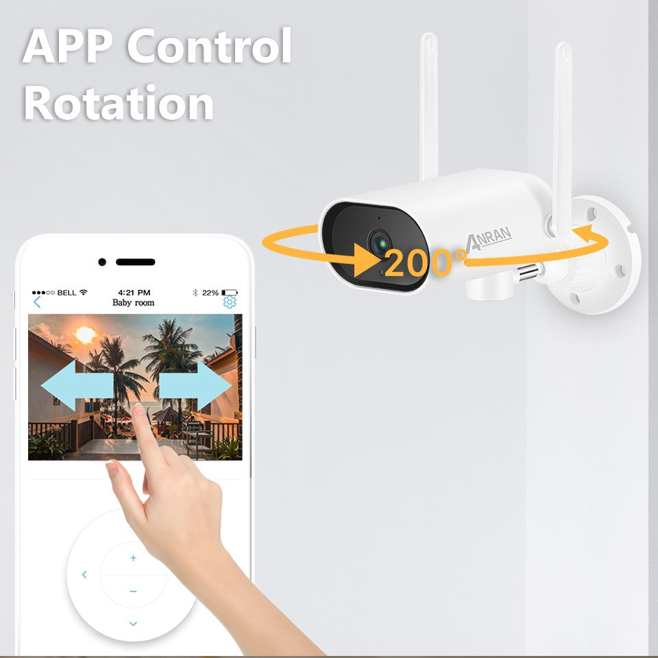 ANRAN 5MP Wireless Pan Tilt Camera Human Detection Tracking Camera Surveillance Security Camera Wifi Outdoor Camera|Surveillance Cameras| - Frontier General Hardware