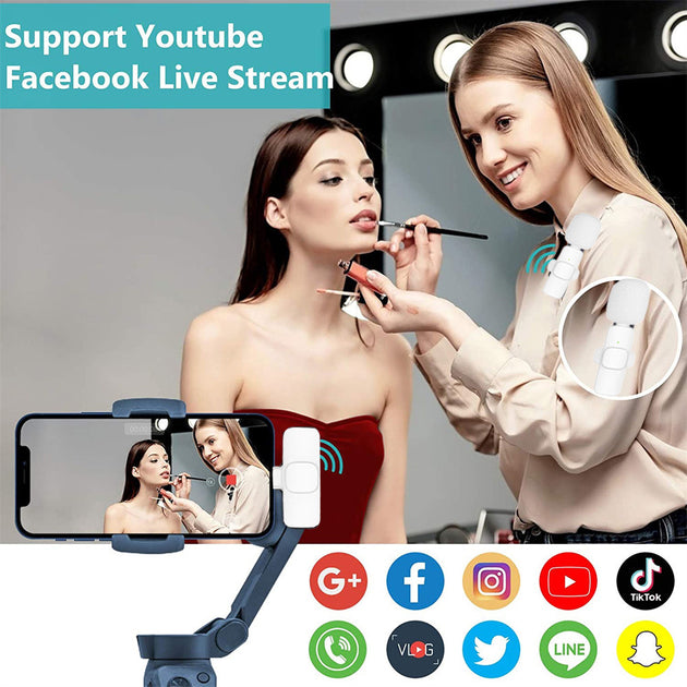 Wireless Lavalier Microphone Ultra Low Latency 20m Range Plug And Play For iPhone Android PC Cameras Live Streaming Frontier General Hardware