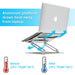 Adjustable Aluminum Laptop Stand Ergonomic Multi Angle Desk Laptop Holder w/Heat Vent for Notebook MacBook Dell HP More 10 17.3"|Laptop Stand - Frontier General Hardware