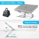 Adjustable Aluminum Laptop Stand Ergonomic Multi Angle Desk Laptop Holder w/Heat Vent for Notebook MacBook Dell HP More 10 17.3"|Laptop Stand - Frontier General Hardware
