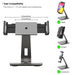 Adjustable Heavy Duty Aluminum Tablet Stand 360° Swivel Foldable Tablet Holder for iPad Tab Kindle Nintendo Switch (4.7 13")|Tablet Stands - Frontier General Hardware