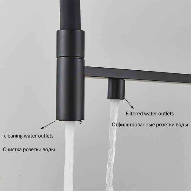 Black Grey Filtered Kitchen Faucet Water Filter Kitchen Faucets Filter Faucet Mixer Water Purification Water Drinking Water Taps Frontier General Hardware