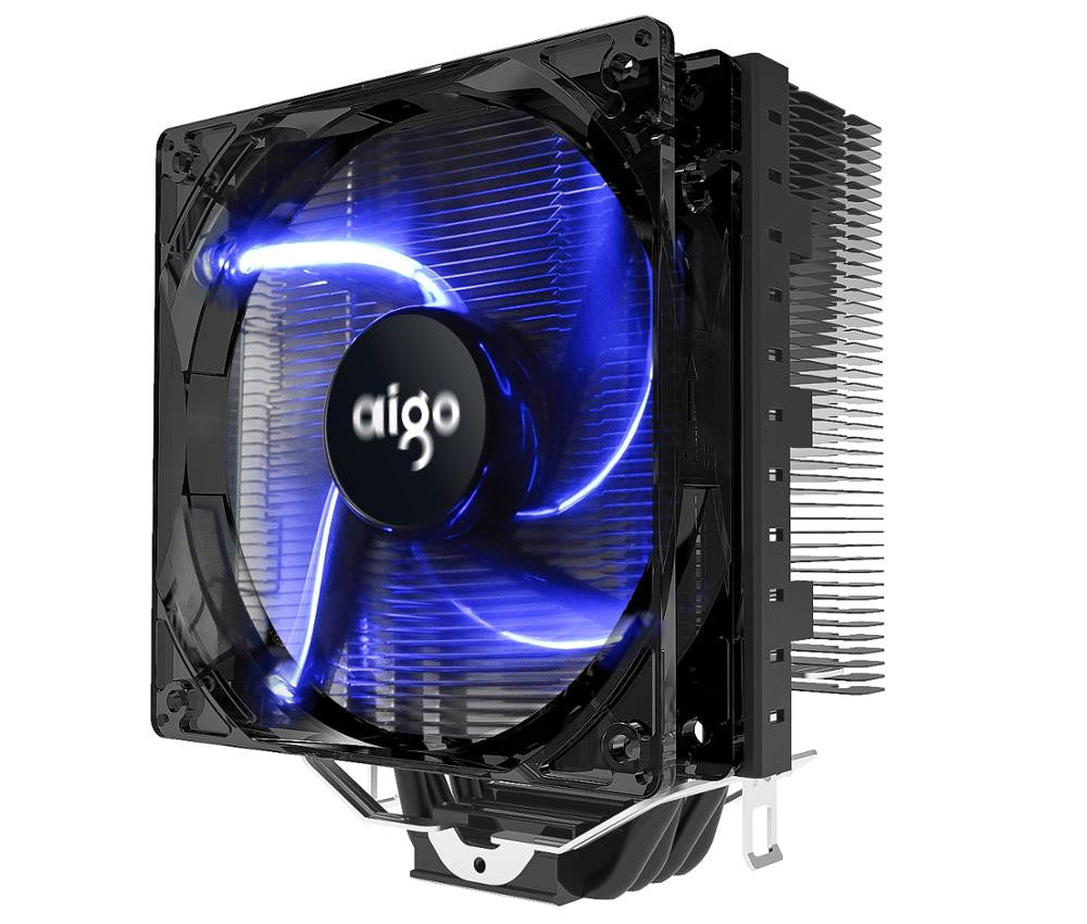 Aigo 120mm 4pin CPU fan CPU Cooler 4 Heatpipes CPU Cooler Radiator for AMD Intel 775/115/AM3/AM4 Blue LED Silent CPU Cooling fan|Fans & Cooling - Frontier General Hardware