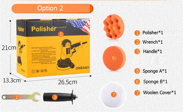 Auto 220V 3700R Electric Car Polisher Machine 700W Auto Polishing Machine Adjustable Speed Sanding Waxing Tools Car Accessories|Polishing & Grinding Materials Set - Frontier General Hardware