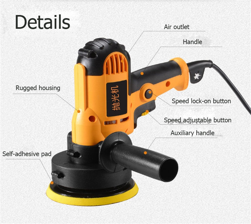 Auto 220V 3700R Electric Car Polisher Machine 700W Auto Polishing Machine Adjustable Speed Sanding Waxing Tools Car Accessories|Polishing & Grinding Materials Set - Frontier General Hardware
