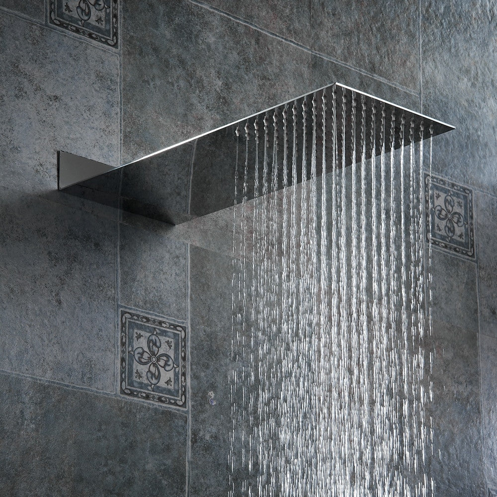 BAKALA Square Stainless Steel Showerhead Rainfall Shower Head Rain Shower Chrome high pressure chuveiro bath faucet Free freight|Shower Heads| - Frontier General Hardware