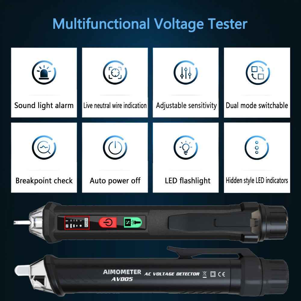 BSIDE Voltage detector indicator Smart Non contact Electric pen Neutral/Live Wire Continuity Tester Voltmeter test Better HT100E|Voltage Meters