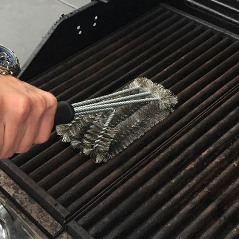 Barbecue Grill Stainless Steel BBQ Brush Wire Bristles Non stick Cleaning Brushes With Handle Remove Stains BBQ Accessories|Cleaning Brushes - Frontier General Hardware