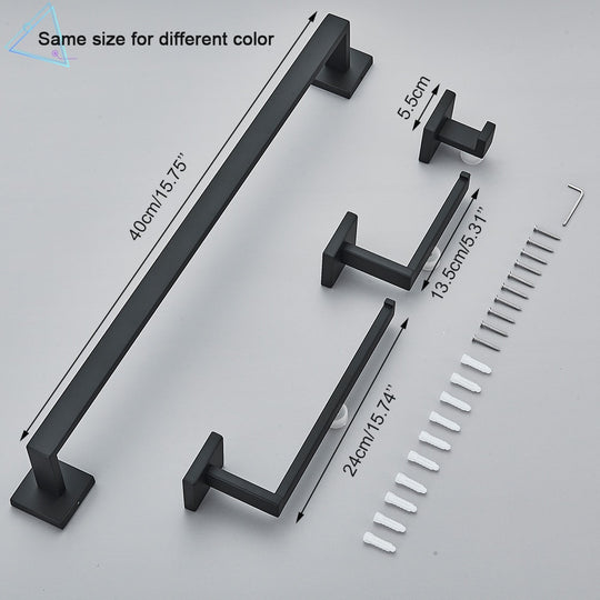 Brushed Gold Bathroom Accessories Set Stainless Steel Wall Mount Toilet Paper Holder Towel Bar Rack Hook Hanger Hardware Frontier General Hardware