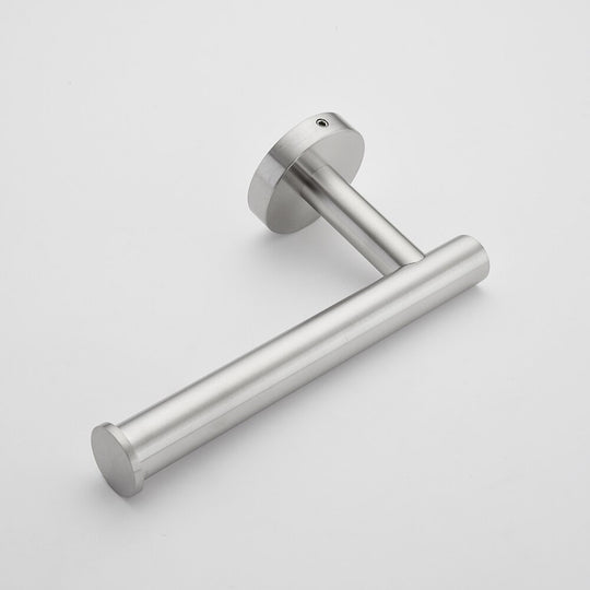 Brushed Stainless Steel Bathroom Hardware Set Round Wall Rack Hand Bar Toilet Paper Holder Robe Towel Hook Frontier General Hardware