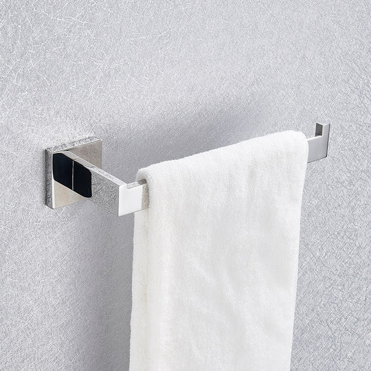 Chrome Bathroom Hardware Set With Robe Hook Towel Rail Bar Rack Shelf Tissue Paper Holder Toothbrush Holder Kit Frontier General Hardware