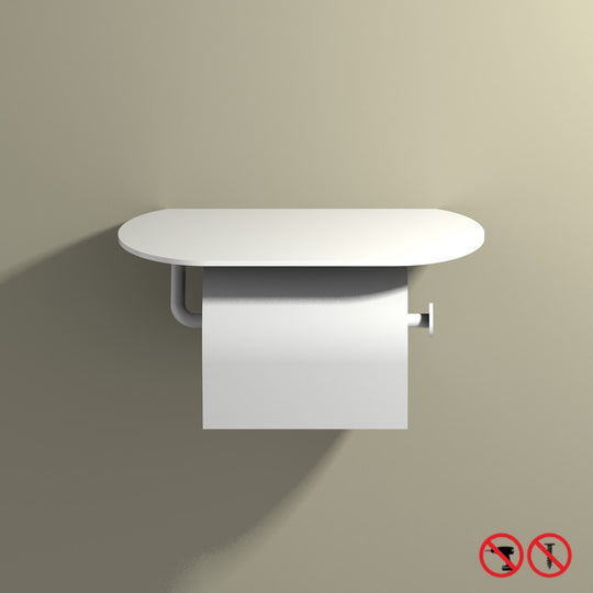 Aluminum Bathroom Toilet Paper Roll Holder With 3M Tape Wall Mount Hanger Free Punch Hardware Frontier General Hardware
