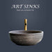 Bathroom Sinks Art Ceramic Vessel Imitation stone Washing Basin Bowl For Bathroom Or Balcony Restoring Ancient Ways Sink AM855|Bathroom Sinks