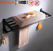 Black Bathroom Accessories Paper towel rack Blower frame Single pole Double rod Towel rack Soap dish Towel ring Clothes hook|Bath Hardware Sets - Frontier General Hardware