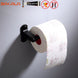 Black Bathroom Accessories Paper towel rack Blower frame Single pole Double rod Towel rack Soap dish Towel ring Clothes hook|Bath Hardware Sets - Frontier General Hardware