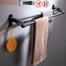 Black Bathroom Accessories Paper towel rack Blower frame Single pole Double rod Towel rack Soap dish Towel ring Clothes hook|Bath Hardware Sets - Frontier General Hardware