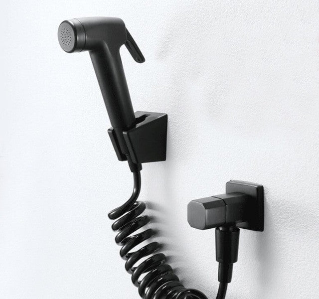 Black Handheld Bidet Spray ABS Shower Sprayer Set Toilet Faucet Shower Bidet With Hose and Holder BD544|Bidets - Frontier General Hardware