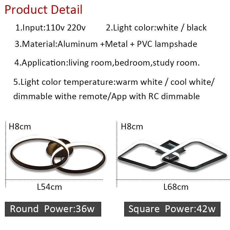 Black&White Led Ceiling Light For Living room Bedroom Corridor Foyer Lustre Home Lighting Ceiling Lamp Metal Body Luminaires|Ceiling Lights