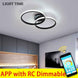 Black&White Led Ceiling Light For Living room Bedroom Corridor Foyer Lustre Home Lighting Ceiling Lamp Metal Body Luminaires|Ceiling Lights