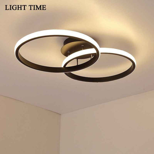 Black&White Led Ceiling Light For Living room Bedroom Corridor Foyer Lustre Home Lighting Ceiling Lamp Metal Body Luminaires|Ceiling Lights