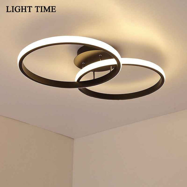 Black&White Led Ceiling Light For Living room Bedroom Corridor Foyer Lustre Home Lighting Ceiling Lamp Metal Body Luminaires|Ceiling Lights