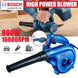 Bosch Electric Handheld Cordless Air Blower Vacuum Dust Cleaner 800W Leaf House Cleaning Blowing And Suction For Woodworking|Blowers