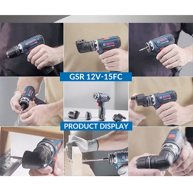 Bosch GSR12V Cordless Drill Electric Drill Wireless Power Driver Lithium Ion Battery Screwdriver Drilling Machine With LED Ligh|Electric Drills - Frontier General Hardware
