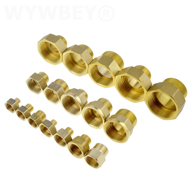 Brass 1/8 To 3/4 BSP Threaded Female To Male Hex Bushing Reducer Copper Pipe Fitting Pneumatic Adapter Frontier General Hardware