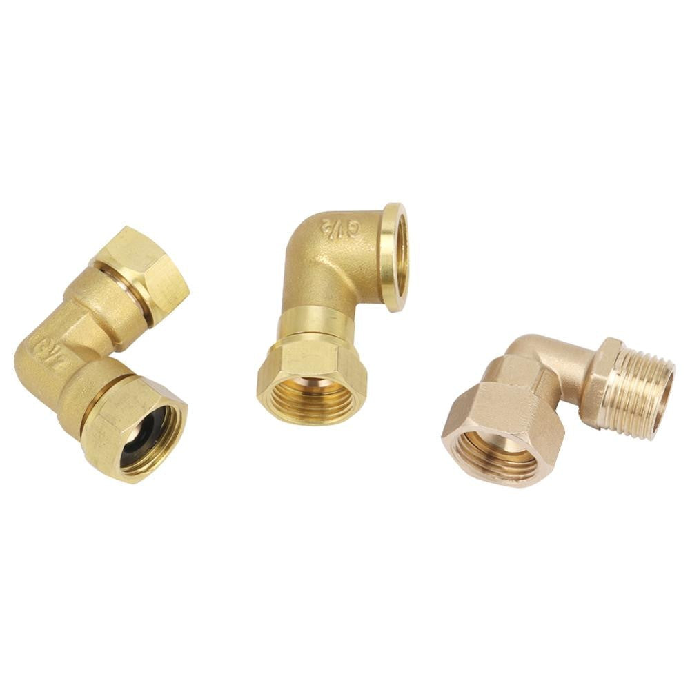 Brass Elbow G1/2 Junction Union Joint Coupling 1/2" Male/Female Connector Plumbing Pipe Fittings Copper Connection Adapters|Pipe Fittings - Frontier General Hardware