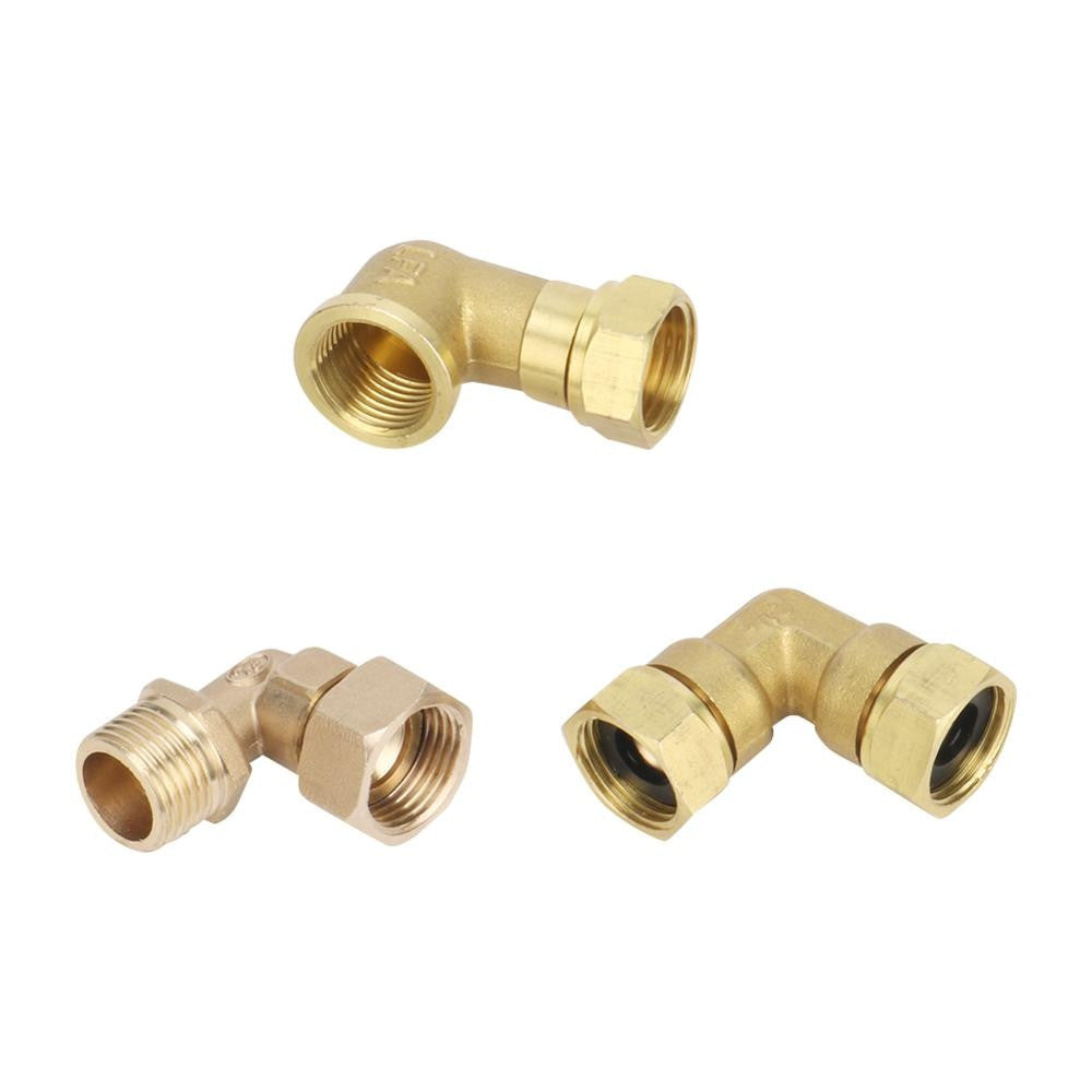 Brass Elbow G1/2 Junction Union Joint Coupling 1/2" Male/Female Connector Plumbing Pipe Fittings Copper Connection Adapters|Pipe Fittings - Frontier General Hardware