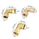 Brass Elbow G1/2 Junction Union Joint Coupling 1/2" Male/Female Connector Plumbing Pipe Fittings Copper Connection Adapters|Pipe Fittings - Frontier General Hardware