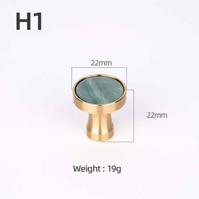 Brass Furniture Handles Elegant Door Knobs and Handles for Cabinet Kitchen Cupboard Drawer Pulls Wall Hanging Hooks Shell Resin|Cabinet Pulls