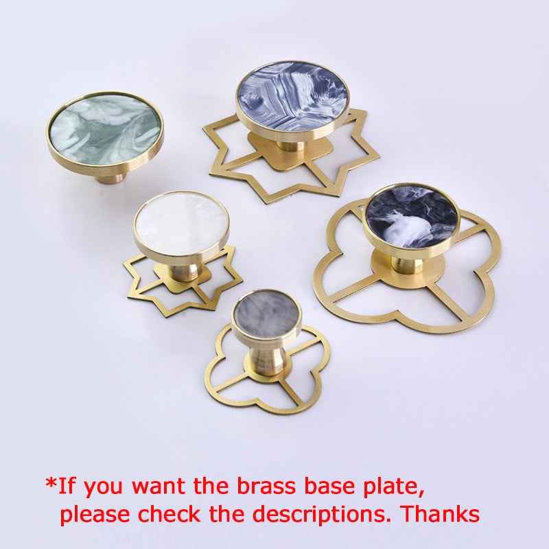 Brass Furniture Handles Elegant Door Knobs and Handles for Cabinet Kitchen Cupboard Drawer Pulls Wall Hanging Hooks Shell Resin|Cabinet Pulls