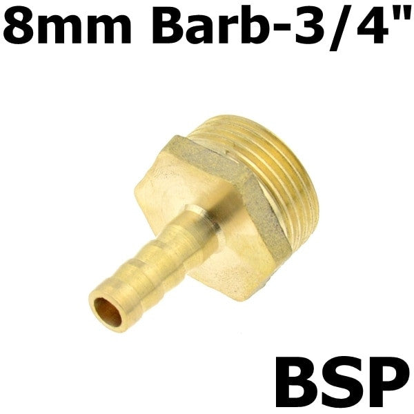 Brass Hose Fitting 3/4 Inch BSP Male Thread 10mm 12mm 16mm 19mm 25mm Hose Barb Tail Pipe Connector Joint Copper Coupler Adapter|male hose fittings|brass hose barb fittingsbrass coupler fittings Frontier General Hardware