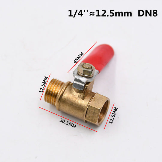 Brass Mini Shut Off Ball Valve BSP G1/8 G1/4 G3/8 G1/2 Female To Male Threaded Air Water Oil Flow Control Plumbing Fitting Valve Frontier General Hardware