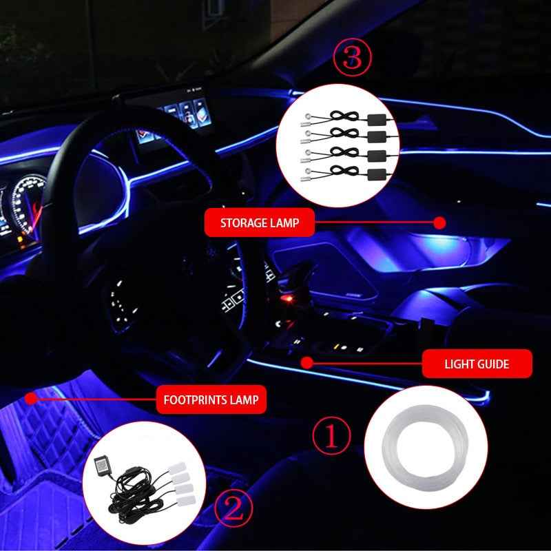 Car LED Strip Lights Interior ambient light Car Decoration Neon light 12V Waterproof Auto RGB LED Strip Car styling Accessorie|Decorative Lamp