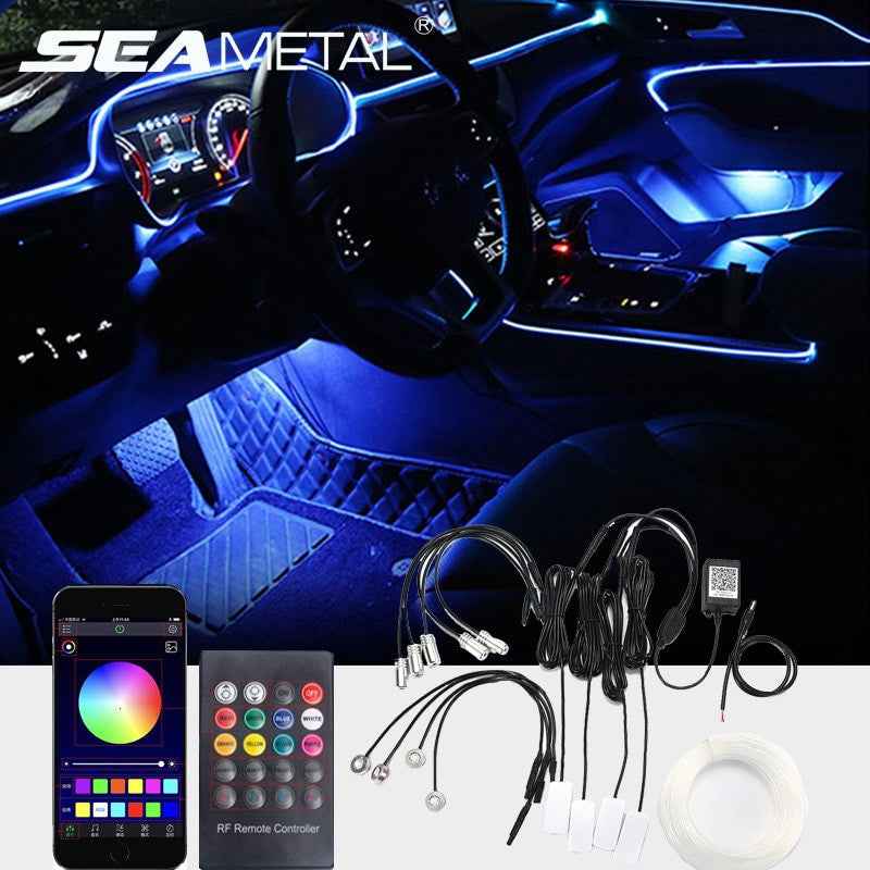 Car LED Strip Lights Interior ambient light Car Decoration Neon light 12V Waterproof Auto RGB LED Strip Car styling Accessorie|Decorative Lamp