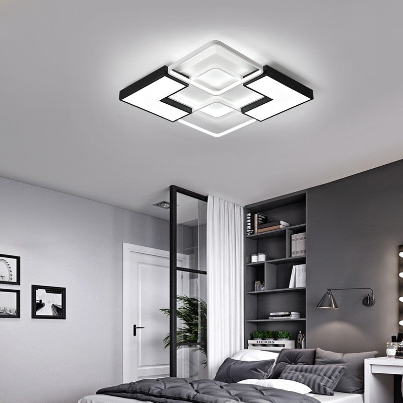 Chandelier For Living Room Bedroom Study Room Dimmable 110V 220V White+Black Crystal Ceiling Chandelier - Frontier General Hardware