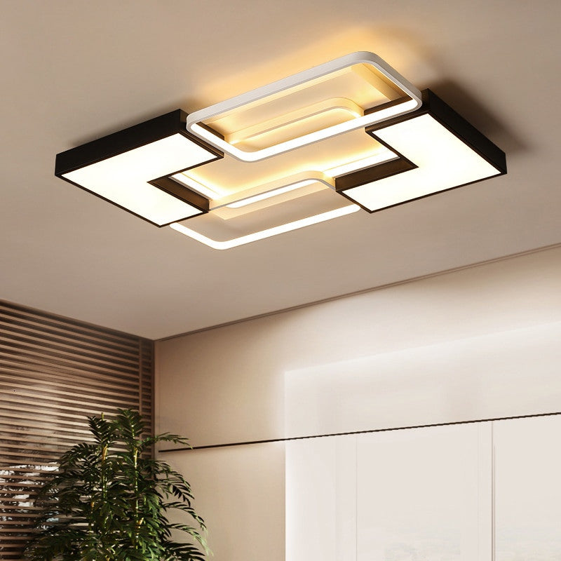 Chandelier For Living Room Bedroom Study Room Dimmable 110V 220V White+Black Crystal Ceiling Chandelier - Frontier General Hardware