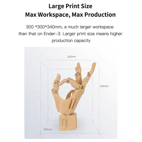 Creality Ender 3 Max 3D Printer Kit Integrated Structure 300x300x340mm Build Volume Silent Printing Safety Power Supply Frontier General Hardware