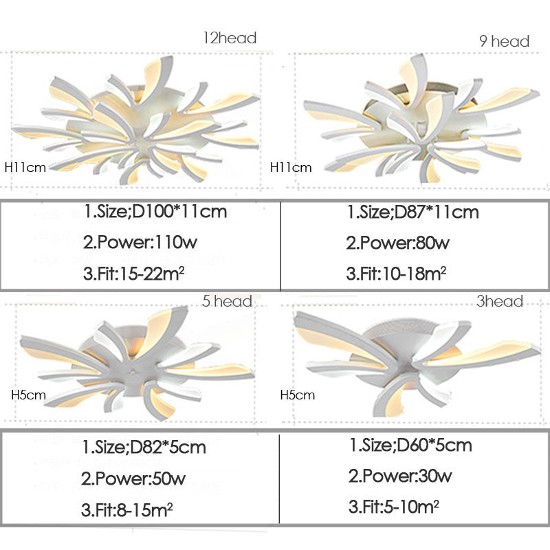 Creative Acrylic Modern Led Chandeliers For Living room Bedroom Kitchen Fixtures Surface Mounted Led Ceiling Chandelier Fixtures|Chandeliers - Frontier General Hardware