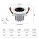 [DBF]2020 New High CRI≥90 Anti Glare LED COB Recessed Downlight 7W 12W Angle Adjustable Ceiling Spot Lights Kitchen Living Room|Downlights - Frontier General Hardware