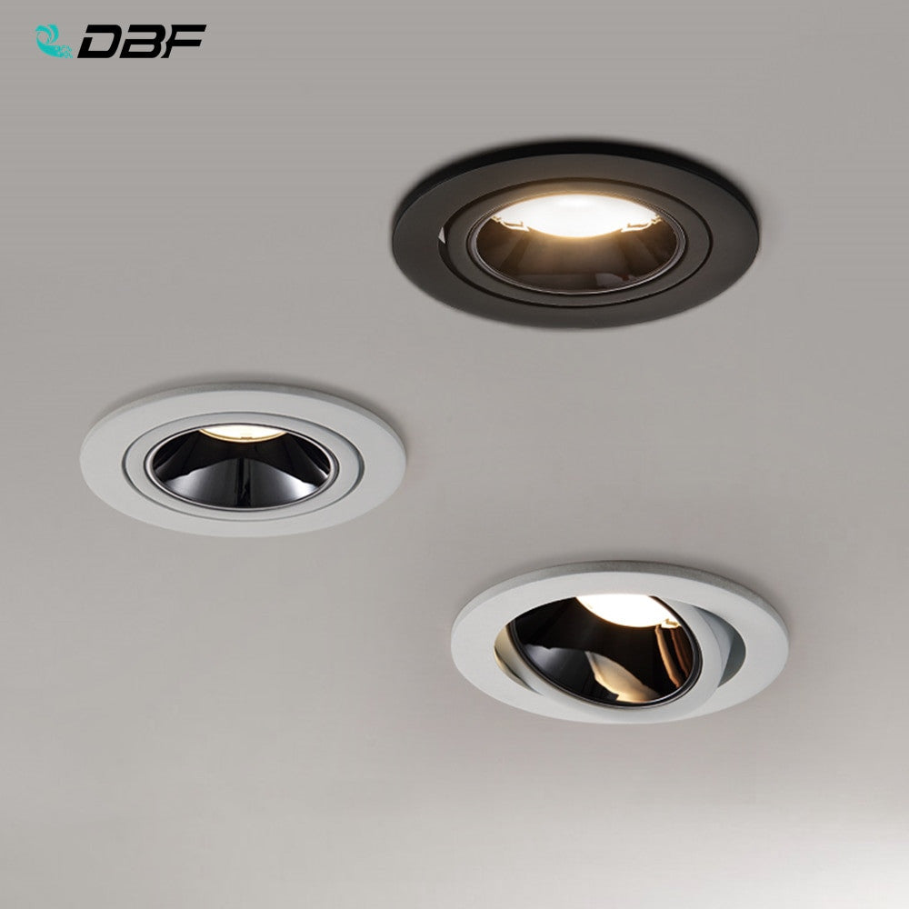 [DBF]2020 New High CRI≥90 Anti Glare LED COB Recessed Downlight 7W 12W Angle Adjustable Ceiling Spot Lights Kitchen Living Room|Downlights - Frontier General Hardware