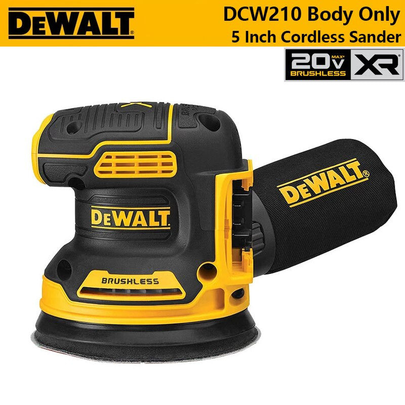 DEWALT 20V Brushless Cordless Random Orbital Sander DCW210B Handheld Variable-Speed Vibration Polishing Woodworking Sander Tools Frontier General Hardware