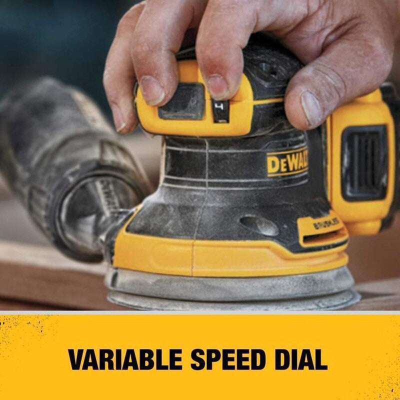 DEWALT 20V Brushless Cordless Random Orbital Sander DCW210B Handheld Variable-Speed Vibration Polishing Woodworking Sander Tools Frontier General Hardware