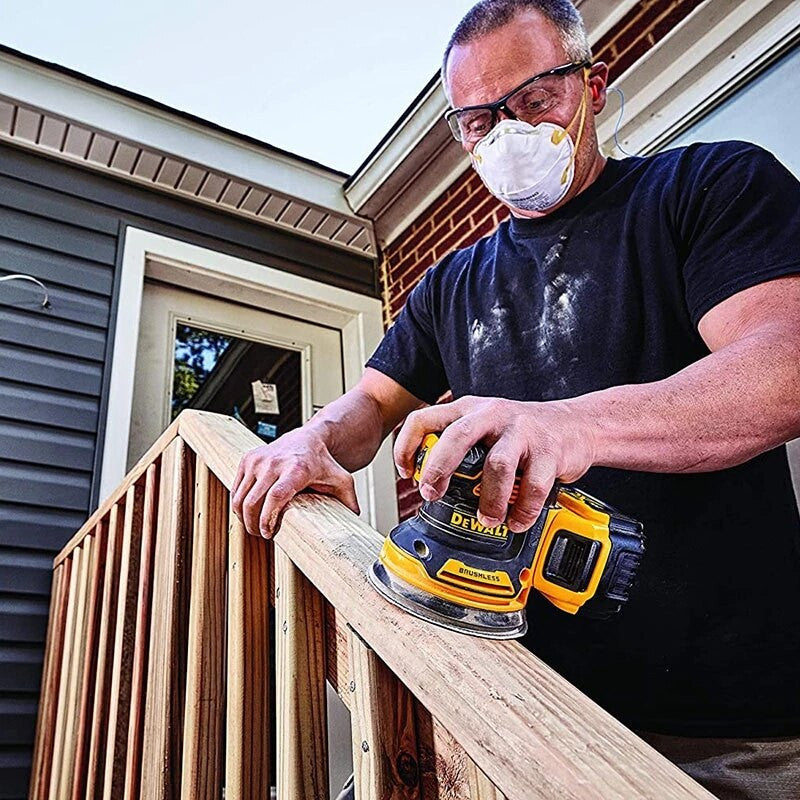 DEWALT 20V Brushless Cordless Random Orbital Sander DCW210B Handheld Variable-Speed Vibration Polishing Woodworking Sander Tools Frontier General Hardware