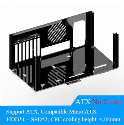 DIY Acrylic ATX Computer Case Compatible Micro ATX MATX Motherboard Open Full Transparent Desktop PC Gaming Cases Layout Kits|Computer Cases & Towers - Frontier General Hardware