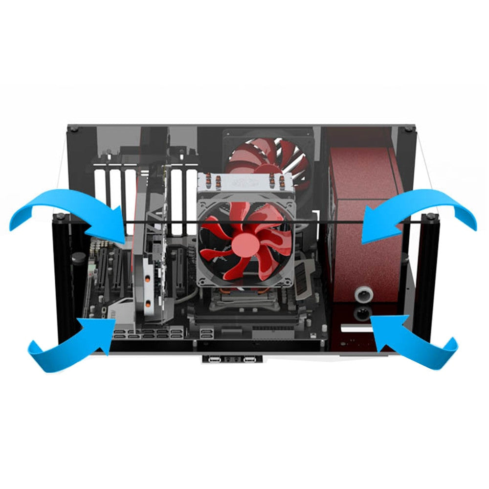 DIY Acrylic ATX Computer Case Compatible Micro ATX MATX Motherboard Open Full Transparent Desktop PC Gaming Cases Layout Kits|Computer Cases & Towers - Frontier General Hardware